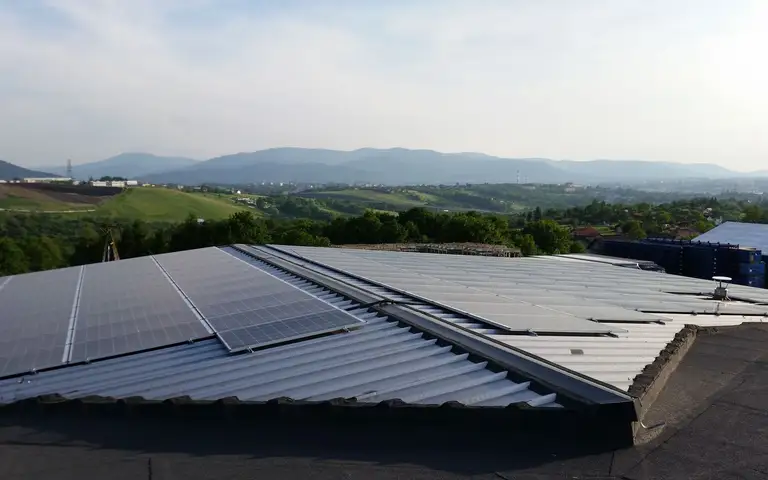 Fotowoltaika zamontowana na dachu