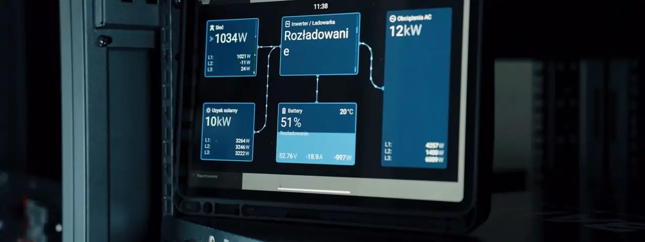 Panel sterowania magazynem energii